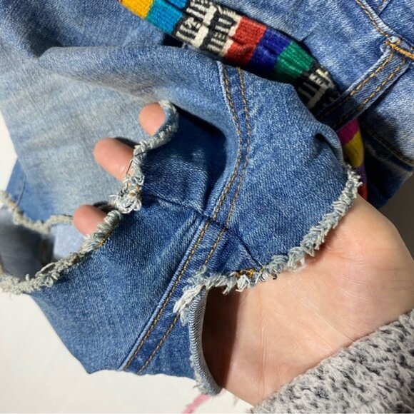 Ardene Light Wash Denim Short Overalls 9 - Picture 9 of 14